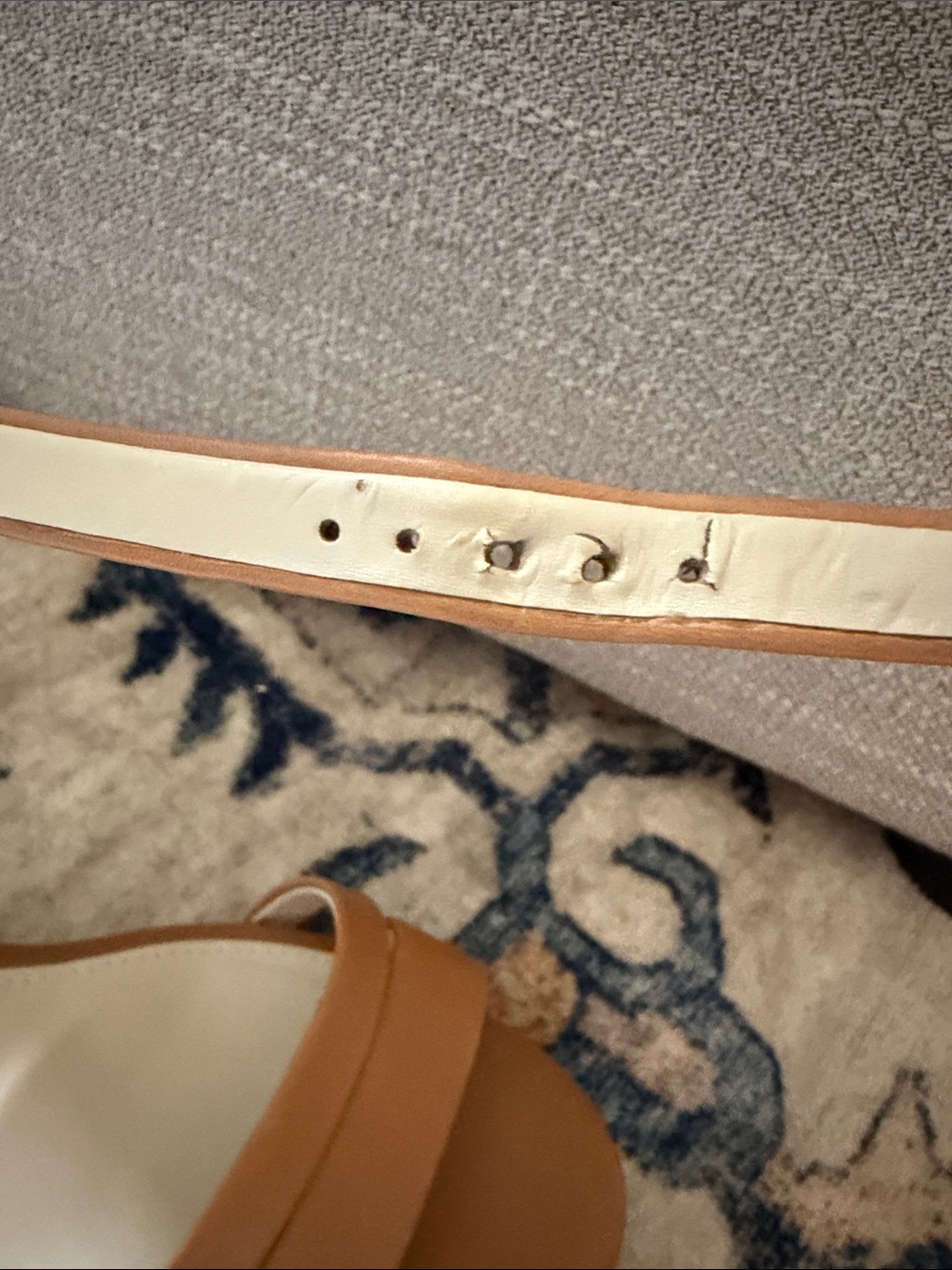 Cole Haan Tan Leather Two-Strap Ankle Strap Heels - Picture 8 of 8